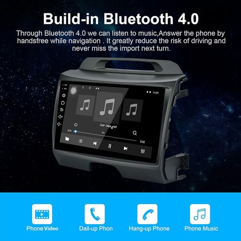 Android Carplay Car Radio, Support Apple Carplay/Android Auto, 9 inch Touch Screen GPS Navigation Bluetooth USB Player for Audi A3 2003-2011 S3 2006-2012 RS3 2011-2012 in Saudi Arabia