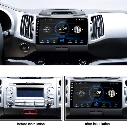 Android Carplay Car Radio, Support Apple Carplay/Android Auto, 9 inch Touch Screen GPS Navigation Bluetooth USB Player for Audi A3 2003-2011 S3 2006-2012 RS3 2011-2012 in Saudi Arabia