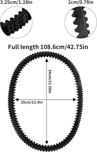 حزام القيادة عالي التحمل 59011-0003 لـ Kawasaki Brute Force 650 & 750 (2005-2020) / KFX 700 (2004-2009) / Prairie 360, 650, 700 (2002-2012) / Teryx 750 (2011)، يستبدل حزام CVT 59011 -0019, 19C3218 in Saudi Arabia