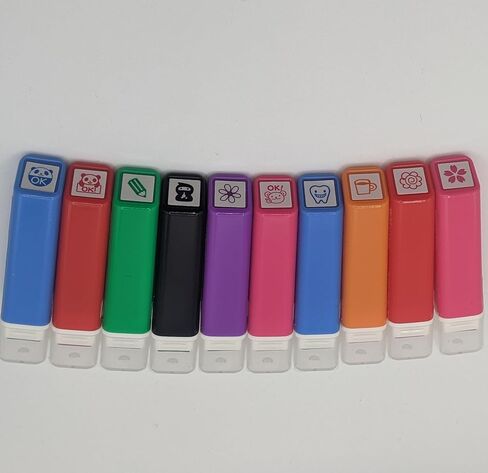 Pre Inked Stamps, Assorted Colors, Set of 10 (2) in Saudi Arabia