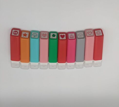 Pre Inked Stamps, Assorted Colors, Set of 10 (2) in Saudi Arabia