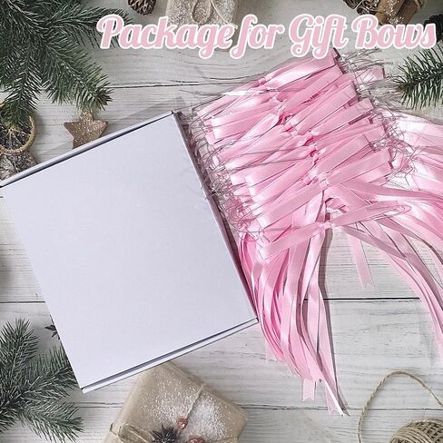 5x7 Inch Black Satin Ribbon Twist Tie Bows for Gift Wrapping - 50 Counts in Saudi Arabia