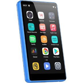 80GB MP3 Player with Bluetooth and WiFi,4-inch Touch Screen MP3 Player with Bluetooth, Spotify, Amazon Music, Audible, Spotify Kids, Pandora, M503Pro Andriod MP4 & MP3 Music Player up to 1TB Red
