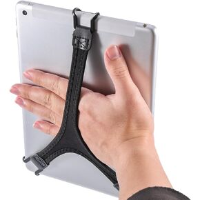 Security Tablet Hand Strap, Tablet Handle Holder Finger Grip Compatible with iPad Air/iPad Pro 9-10.5 inch/Samsung Galaxy Tab 10.1 inch/Tab S 10.5 (Black)