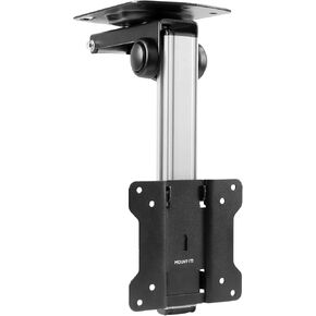 Mount-It! Folding Ceiling TV Mount | Flip Down and Under Cabinet TV Bracket for Compact Screens 13-27 Inch | Space-Saving Tilt and Swivel Design | Adjustable Height | VESA 75x75, 100x100 | Max 44 lbs
