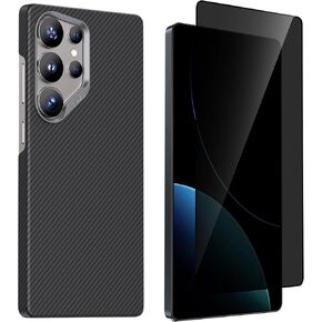 BENKS ArmorAir 600D Kevlar Case + Ultra Shield Privacy Screen Protector for Samsung Galaxy S25 Ultra