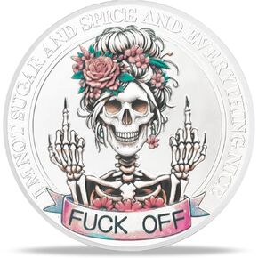 Cartoon Yellow Duck Middle Finger Coin | Bold Statement Medallion with Playful and Unique Design | Ideal for Display or Novelty Gifts | Comes with Protective Capsule in Kuwait