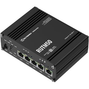 Teltonika RUTM50 5G Industrial Router – Dual SIM Failover, WiFi 6, Gigabit Ethernet, VPN & RMS Support (RUTM50000000)