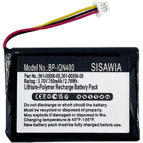 Replacement Battery for Garmin 361-00056-08,010-01533-0E,Drive 6",Drive 6" LM EX,DriveSmart 5,DriveSmart 55,DriveSmart 65,750mAh