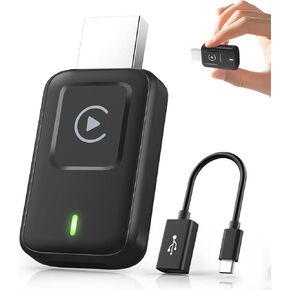 Wireless CarPlay Adapter, Convert Wired to Upgrade USB Wireless CarPlay Adapter for Wireless Control Plug and Play Compatible with Cars from 2016 and Apple iPhone iOS 10+,Black