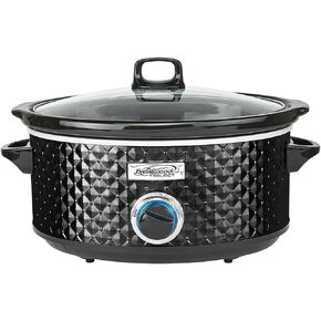 Brentwood Appliances SC136BK 3.5-Quart Diamond-Pattern Slow Cooker (Black)