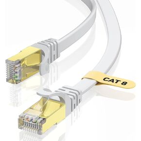 Cat 8 Ethernet Cable 20 FT / 6 Meter, High Speed Internet Network Cable Cat8 RJ45 Patch Cable Cord 20FT / 6M
