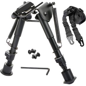 Gogoku Bipod & Sling Combo 6-9 Inch bipod Adjustable Length for MRail System