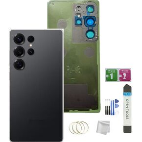 Galaxy S25 Ultra Back Glass Replacement for Samsung Galaxy S25 Ultra Back Cover Glass with Pre-Installed Tape and Camera Lens +Tools (Titanium Silverblue)