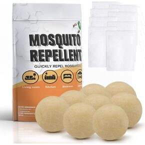 Mosquito Repellent Outdoor Patio, Indoor Mosquito Repellent Balls, Mosquito Control for Yard, Keep Mosquito Away for Travel, Natural Mosquitoes Deterrent for Room, Outdoor Mosquito Repellant -8P