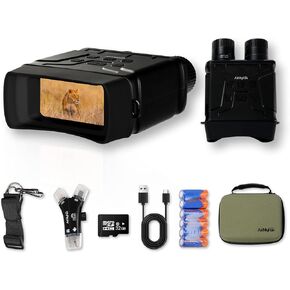 AirMyFun Night Vision Goggles for Adults,4K Infrared Night Vision Binoculars with Rechargeable Battery and 32GB Memory Card for Photo and Video Storage