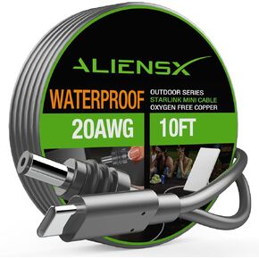 ALIENSX 5M/16.5FT Portable Starlink Mini DC Power Cable Direct to USB-C, Starlink Mini Dish Antenna DC Power Cable for PD Protocol Power Bank, Starlink Mini Accessories Kit