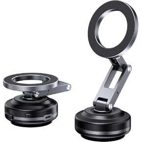 Upgraded Three Axis Adjustable Electric Vacuum Suction Phone Holder,360° Rotation Suction Phone Mount Hands-Free Phone Holders for Your Car Window,Dashboard Vacuum Magnetic Phone Stand