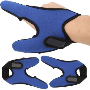 2Pcs Double Finger Gloves, Professional Nonslip Protect Finger Fishing Glove for Fishing, Kite Flying, Hiking, Cycling