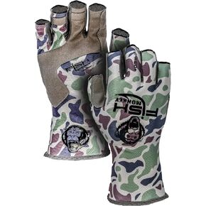 Fish Monkey SPF 50+ Four Way Stretch Quick Dry Breathable Half Finger Second Skin Fit Fishing Guide Gloves Superior Non Slip Grip for Men and Women