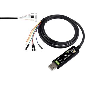 USB TO TTL Converter Serial Cable FT232RNL Chip, with Separated 4pin Header + SH1.0 3PIN Connector for Raspberry Pi 5 Serial Port Debugging Compatible with Linux Android WinCE Win7/8/8.1/10/11