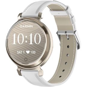 مجموعات مراقبة جلدية متوافقة مع Garmin Lily 2 ، 14 مم ناعم من الجلد الأصلي للرياضة الاستبدال الرياضي ل Garmin Lily 2 / Lily 2 Classic for Women Men