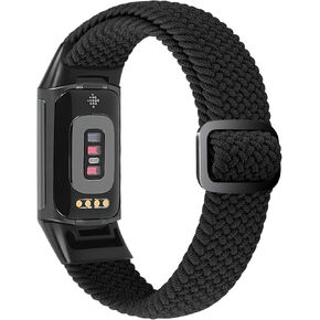 Braided Band Compatible with Fitbit Charge 6/Fitbit Charge 5, Soft Nylon Solo Loop Adjustable Replacement Wristband For Women Men