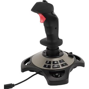 Flight Simulation Controller Joystick for PC, PC Flight Joystick Controls with Vibration Function Throttle Control for PC Computer Laptop for Win 7 8 10 11