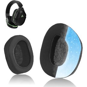 كروون كالباسموس باستبكات الأذن بديلة للسلحفاة لسلحفاة الشاطئ 600 Gen 2 (إصدار Xbox One & PS4)/600 Gen 2 Max/600 Gen3 (600xb)/500 Xb Wireless Headset و Cooling-Gel & Memory Foam