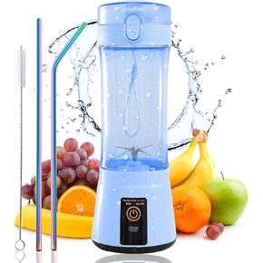 13.5oz Portable Blender for Smoothies, Shakes, and Juices - USB Rechargeable Mini Blender Cup With Protection Design for Home, Office, Outdoors - Multi-purpose BM1-B1