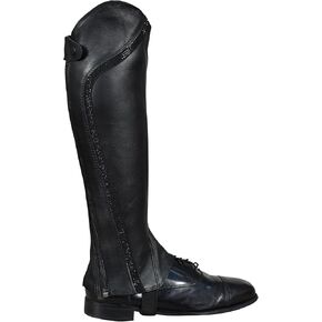 Equestrian Women Half Chap Gaiter Extra Grip Non Slip Full Grain Takey Cow Leather.Accurate Size Chart in Images.