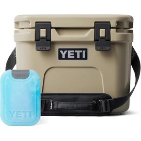 YETI Roadie 15 Hard Cooler with Small YETI Thin Ice, Tan