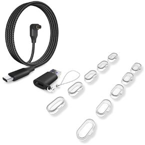 Bundle: USB C Garmin Watch Charger Cable + Charger Port Dust Plug 10Pack