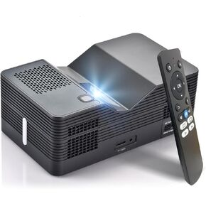 AAXA M8 UST Ultra Short Throw 4K Laser Projector 1100 LD Lumens, BT 5.4, WiFi 6, USBC Mirroring, 2xHDMI, Optical Audio, Efocus, Auto Keystone, Smart Technology