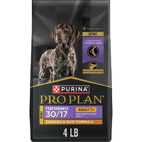 Purina Pro Plan Sport Adult 7 Plus Performance 30/17 Chicken and Rice Formula High Protein Dog Food - 24 lb. Bag