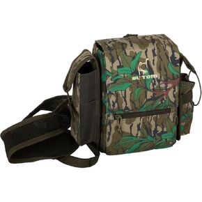DRAKE Run-N-Gun Turkey Camo Lightweight Chest Pack for Hunting | 600D Polyester Rip-Stop with PVC Backing | Removable Bino Harness & Multiple Pockets, Mossy Oak Greenleaf