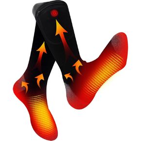 Heated Socks for Men Women Upgraded 7.4V Rechargeable Electric Battery Socks Foot Warmer