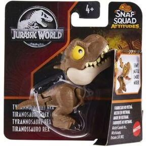 Jurassic World Dominion Uncaged Wild Pop Ups Dinosaur Toys, Collectible Figures, Manually Activated (Snap Squad Attitudes Tyrannosaurus Rex Brown)