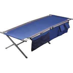 PORTAL Camping Cot, Sleeping Cots for Adults Portable Folding Cot Heavy Duty Tent Cots for Camping, Camping Bed, Supports 300LBS, Dark Blue