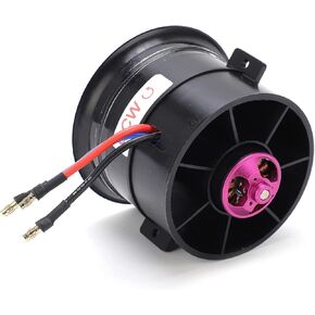 CW CCW EDF 70mm Pro CCW 12 Blades Ducted Fan with RC Brushless Motor 2800KV 4S with ESC 80A(2~6S) Balance Tested for CCW EDF 4S RC Jet Airplane