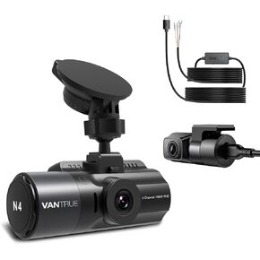 【Bundle: Vantrue N4 Three Channel Dash Cam + Type C USB Port Hardwire Kit】 Vantrue N4 3 Channel 4K Dash Cam, 4K+1080P Front and Rear, 1440P+1440P Front and Inside,Three Way Car Camera