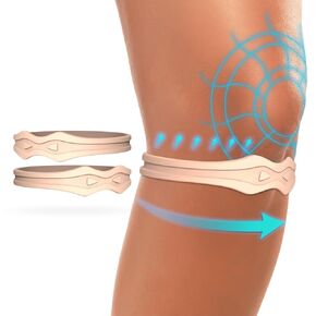 Fitgeno Knee Strap Patella Support: Knee Band for Patellar Tendon Pain Relief - Knee Brace for Tendonitis Jumpers Running Sports Basketball Men Women 2 Packs (Black)
