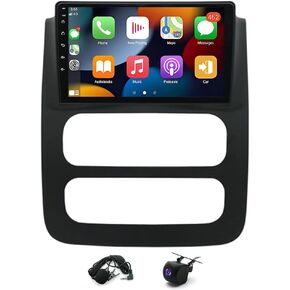 4+64G Car Stereo for Dodge RAM 1500 2500 3500 Truck 2003-2005 w/Carplay Android Auto Wireless 9" Touchscreen Android 13 WiFi GPS Navigation Mirror Link AHD Backup Camera Mic