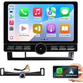 for Toyota Tacoma Car Radio 2005-2015 |Wireless CarPlay Android Auto| Single Knob Keybutton Touch Screen| Android 13.0| AM/FM |Steering Wheel Control (2-64G)
