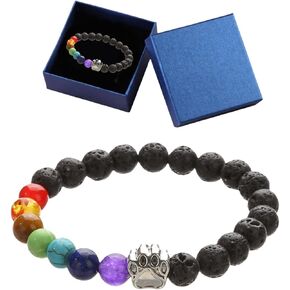 Pet Memorial Gifts for Beloved Dog Cat,8MM Mixed Color Bead,Loss of Dog Sympathy Pet Memorial Bracelet for Women Men,Dog Memorial Gifts for Loss of Dog (Blue)