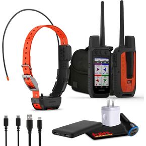 Garmin Alpha 200 Plus Dog Tracking and Training GPS Handheld Bundle with Alpha TT 25 Dog Collar, Tracking and Training Collar Bundle with Field Bag and More Accessories