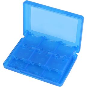علبة بطاقة اللعبة ، 28 في 1 صندوق تخزين CATCH CART CARTRIDGE CARTRIDGE لبطاقات لعبة 3DS DSL DSI LL (Blue)