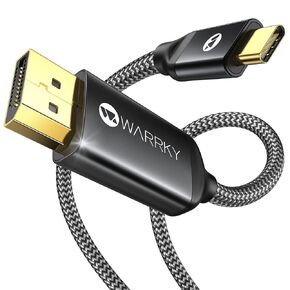 Warrky USB C to DisplayPort 1.4 Cable 10FT 8K@60Hz, 4K@240Hz/144Hz, Type C to Display Port Cord Compatible with iPhone 15, MacBook Pro/Air, iPad, iMac