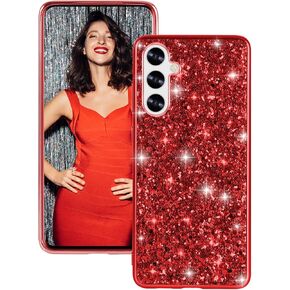 Silicone Case for Samsung Galaxy A16 5G Case Glitter Sparkle Bling, Hybrid Matte Back Case High Impact Heavy Duty Shockproof Protective Cover for Samsung A16 Cute Case for Women 6.7" (Blue)