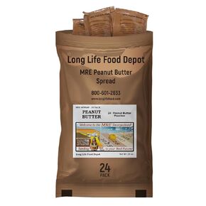MRE Peanut Butter Spread – 24 Pack | These MRE Spreads Are NOT Military Surplus – Sourced Directly from USA Govt Contractor by Long Life Food Depot